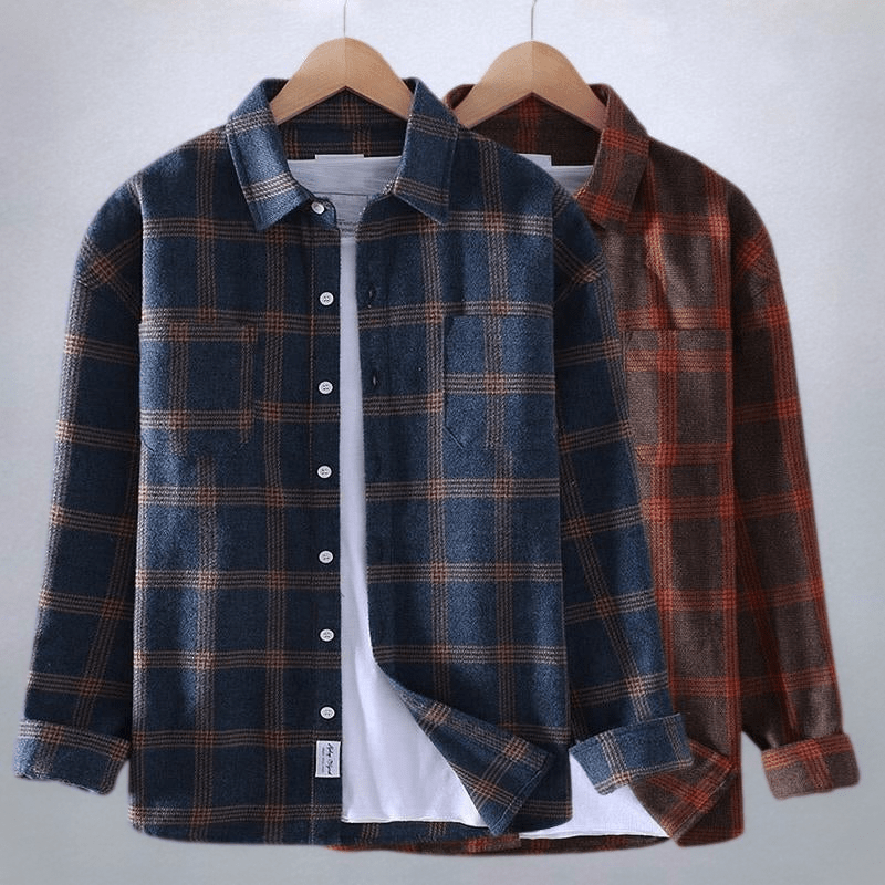 Men's Checked Flannel Shirt | Long Sleeve