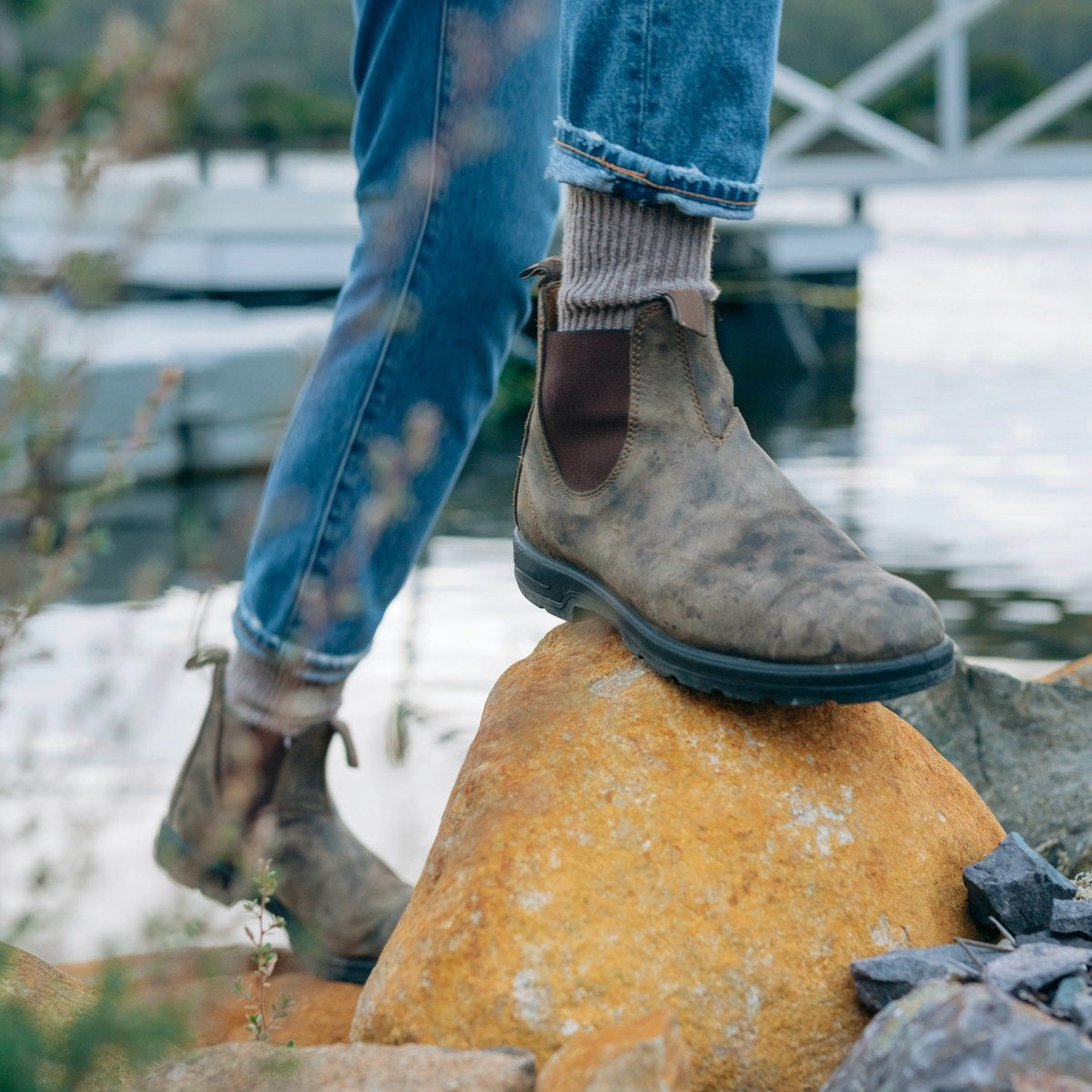 Men's Pull On Chelsea Boots | Chunky Sole