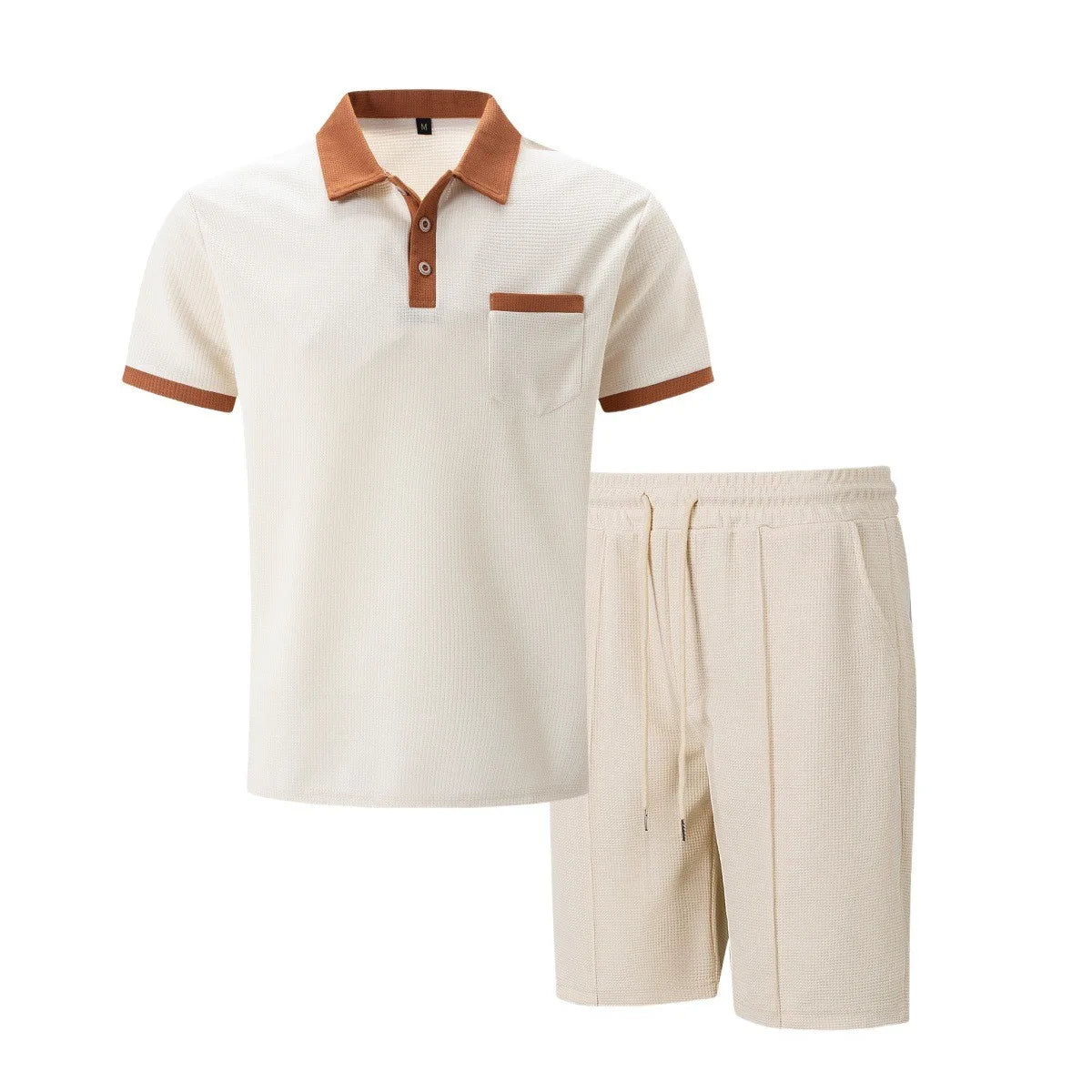 Men's Contrast Collar Polo Shirt | Short Sleeve