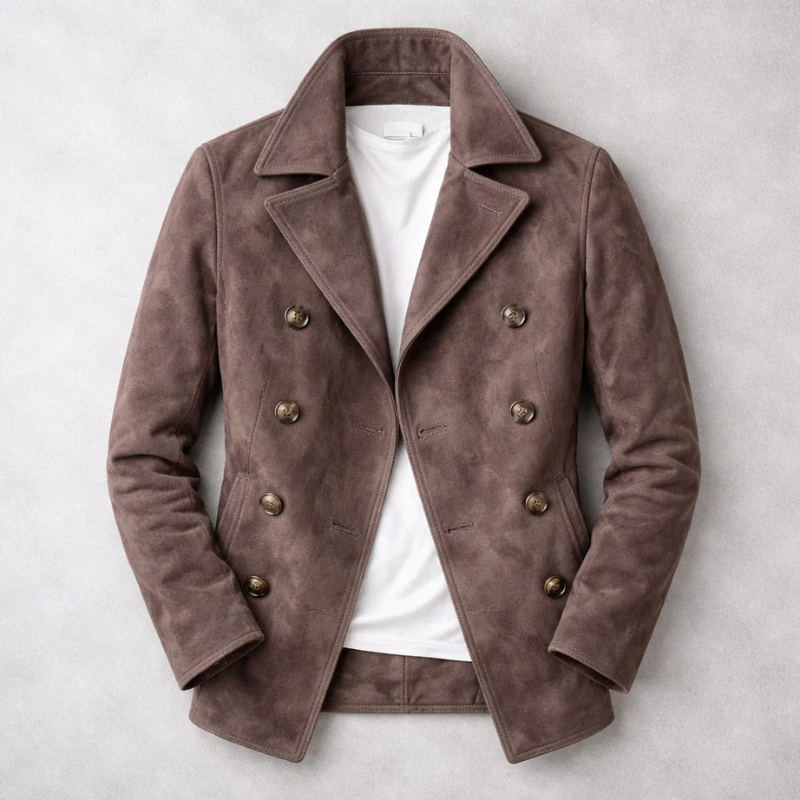 Men's Pea Coat | Notch Collar