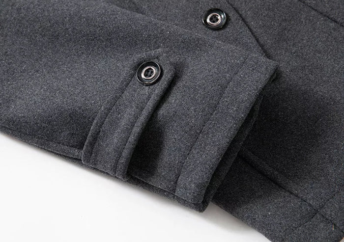 Men's Double Collar Coat | Mid Length