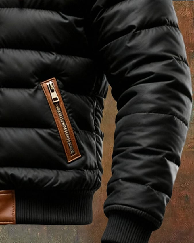 Men's Hooded Puffer Jacket | Zip Up