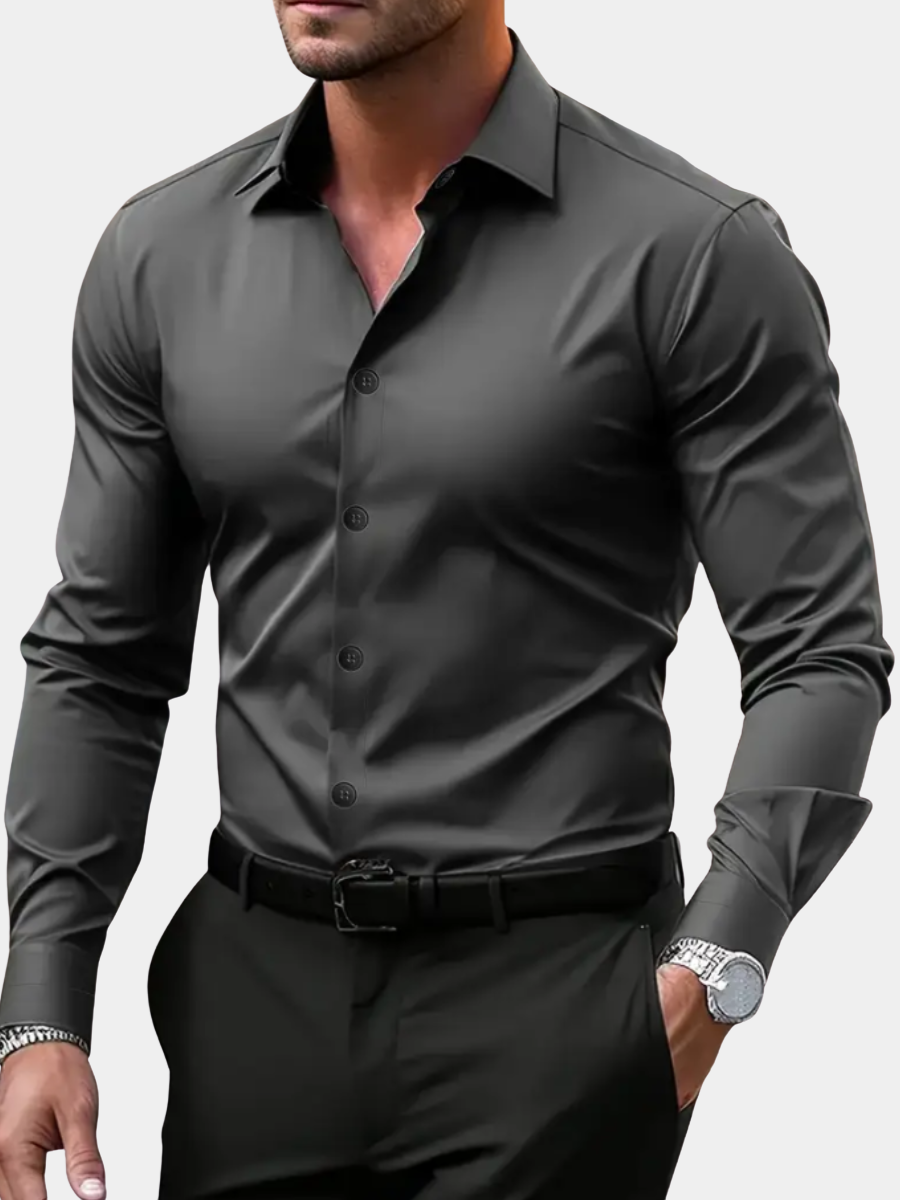 Men's Denim Long Sleeve Shirt | Button Front