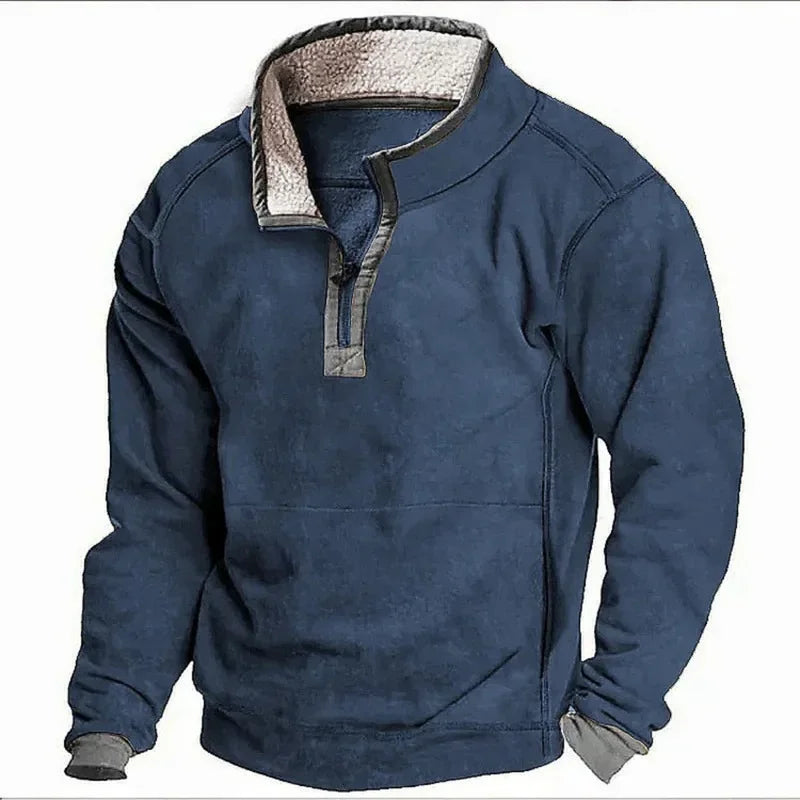 Men's Quarter Zip Funnel Neck Jumper | Regular Fit