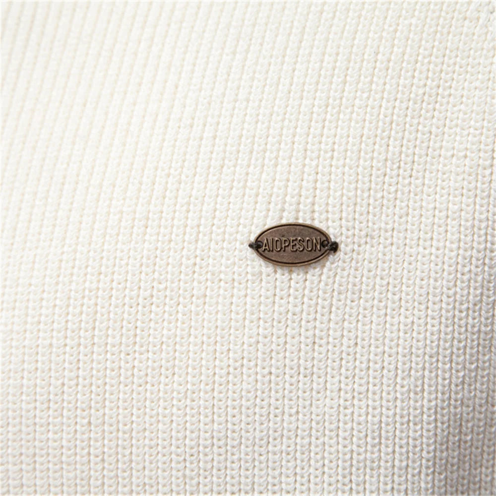 Men's Quarter-Zip Ribbed Jumper | Contrast Raglan Sleeves