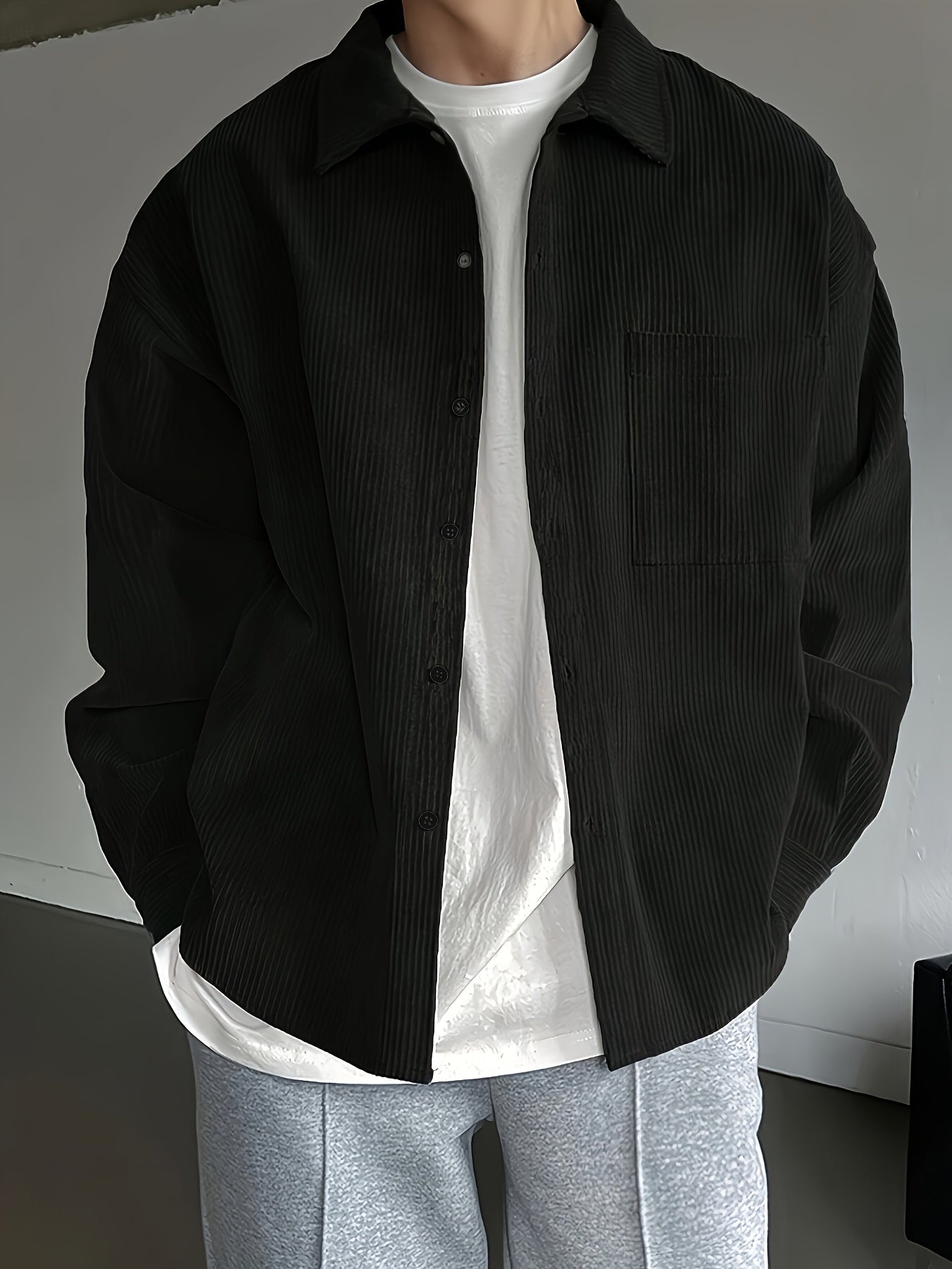 Men's Oversized Overshirt | Long Sleeve