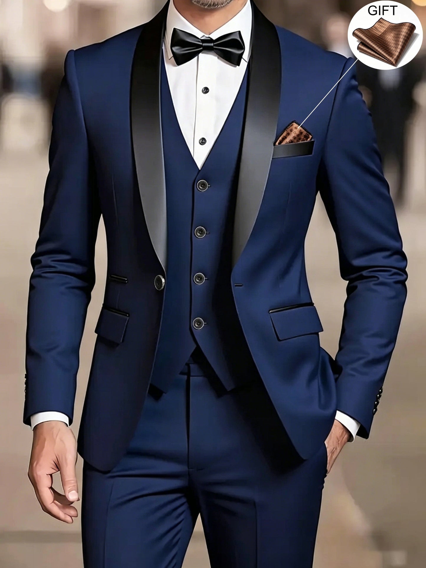Men's Shawl Collar Tuxedo Suit | 3 Piece
