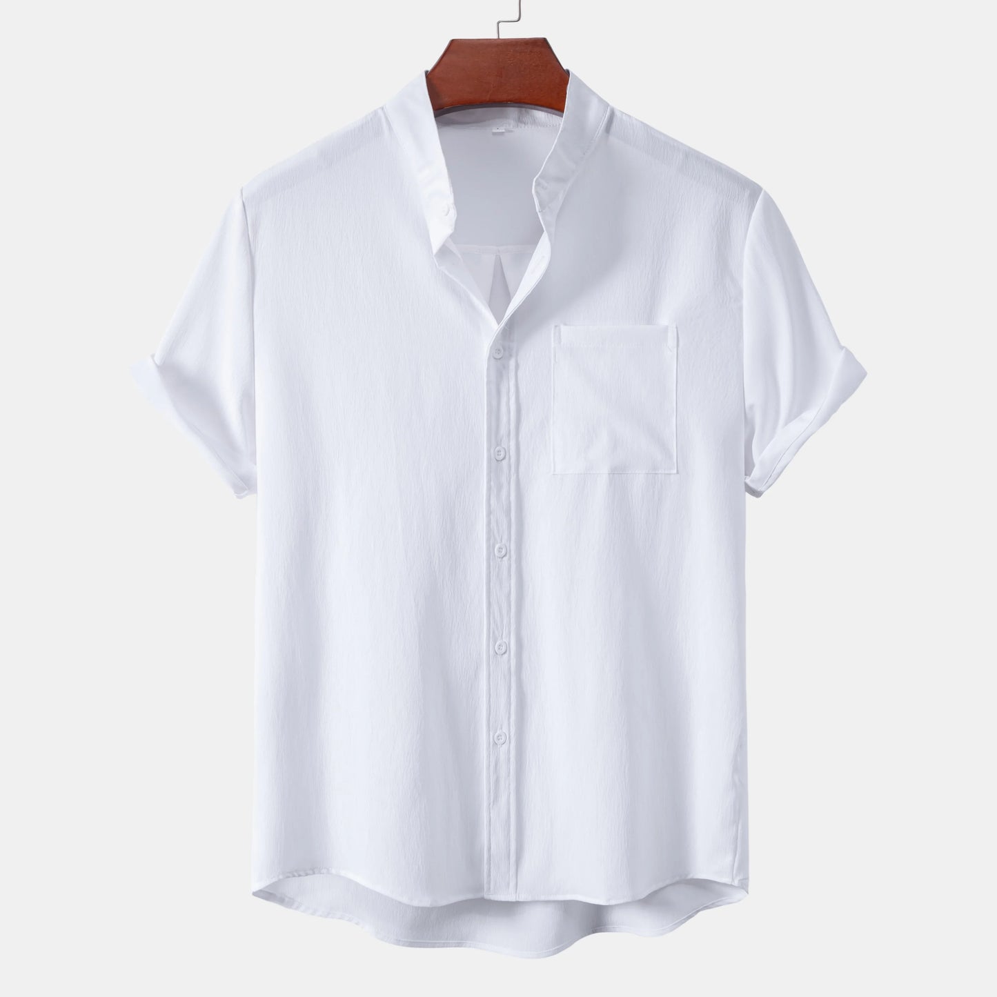 Men's Plain Shirt | Grandad Collar
