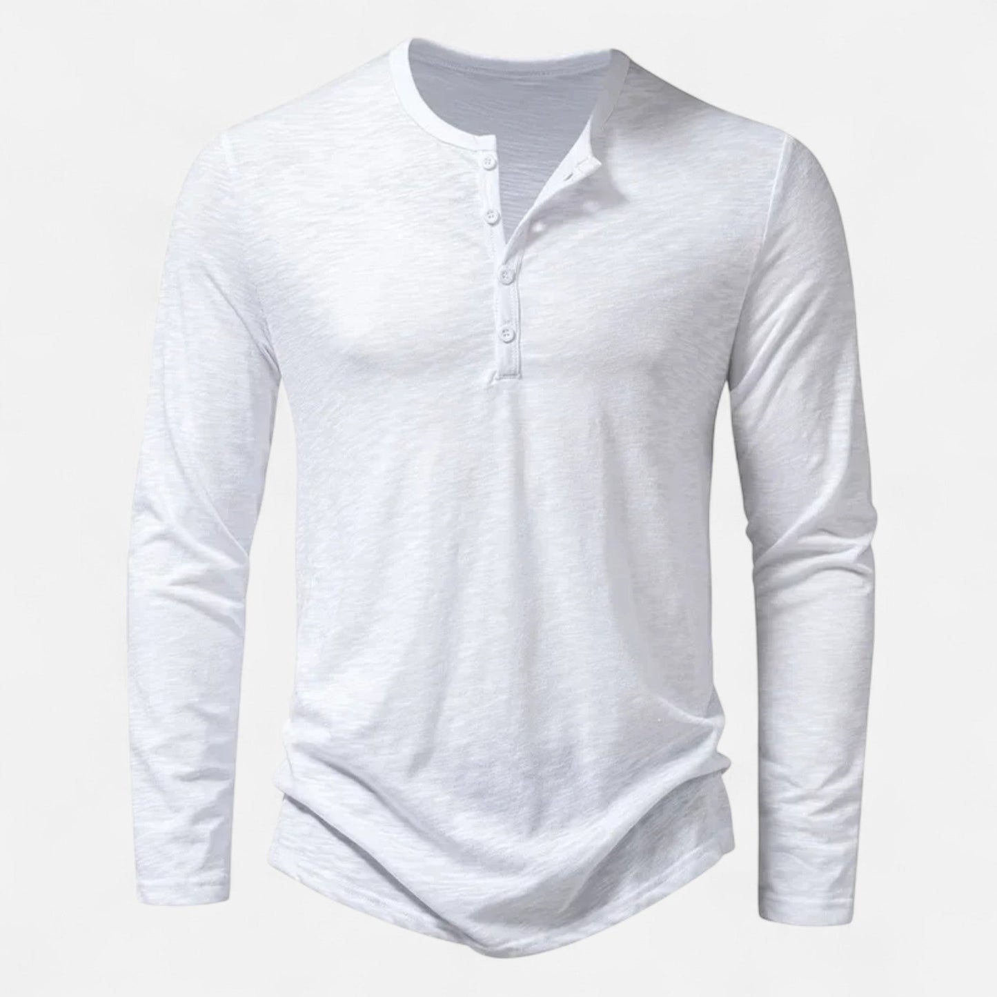 Men's Henley Top T-Shirt | Long Sleeve