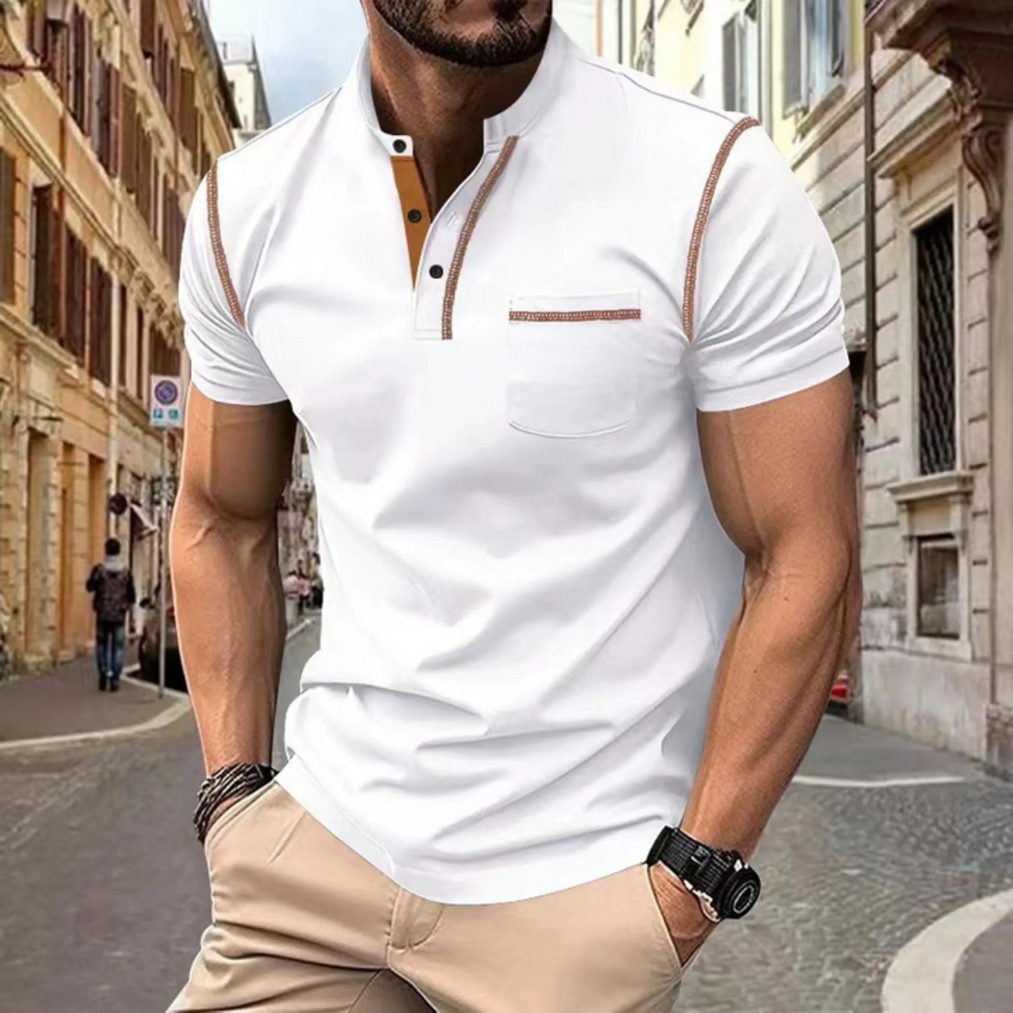 Men's Short Sleeve Polo Shirt | Chest Pocket