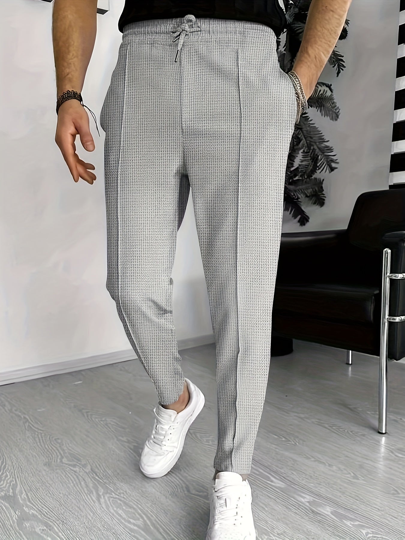 Men's Tapered Drawstring Trousers | Tapered Fit
