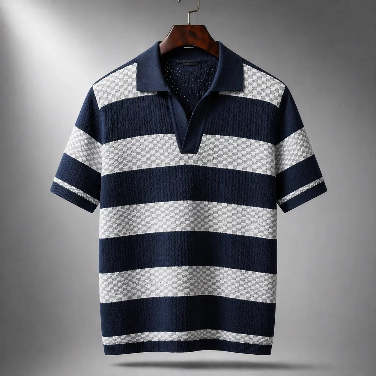 Men's Striped Polo Shirt | Short Sleeve