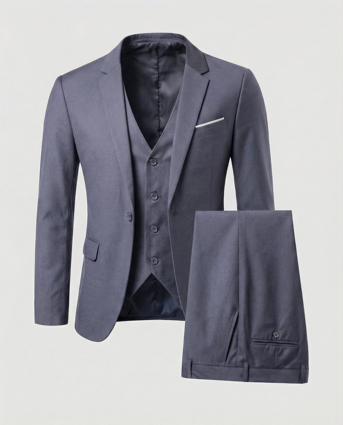 Men's Three Piece Slim Fit Suit | Notch Lapel