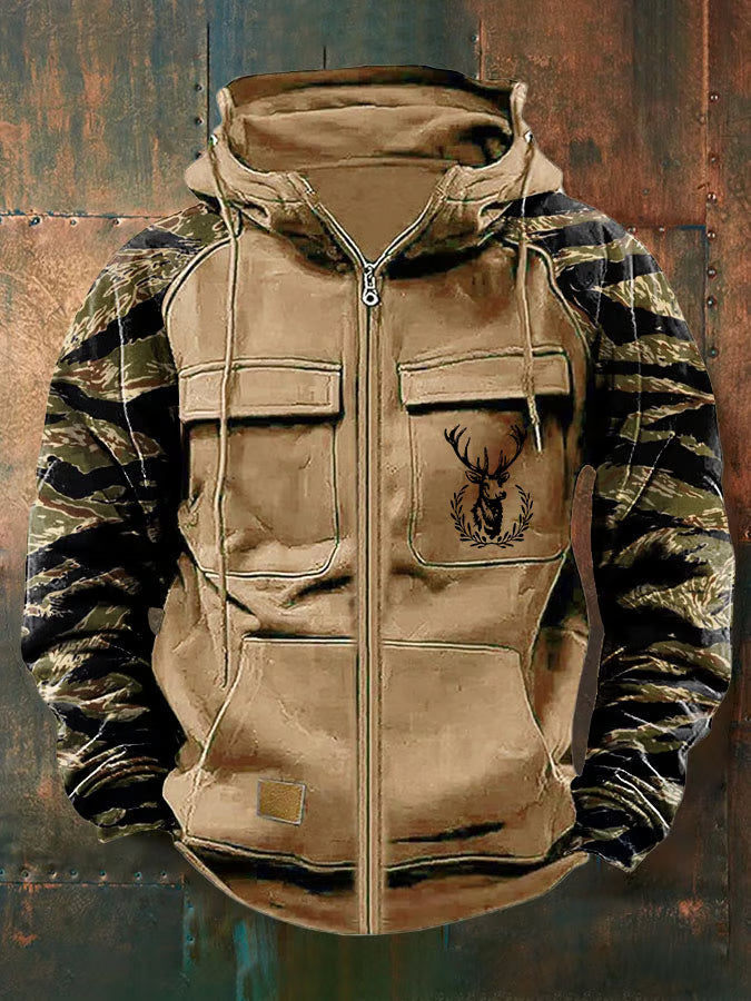 Men's Camo Utility Hoodie | Zip Up