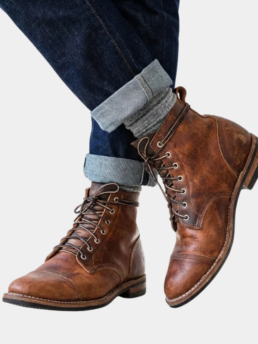 Men's Cap-Toe Lace-Up Boots | Ankle