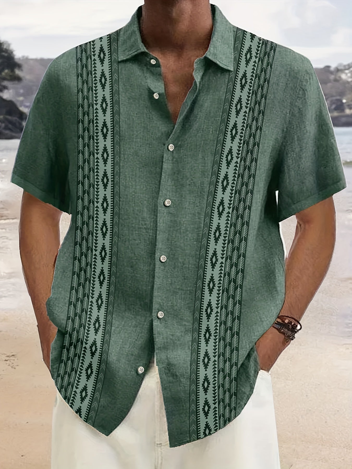 Men's Denim Designer Shirt | Short Sleeve