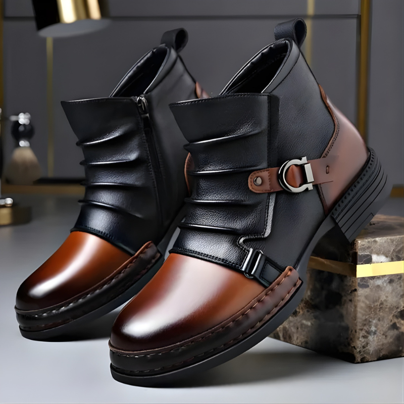 Men's Buckle Ankle Boots | Zip Up
