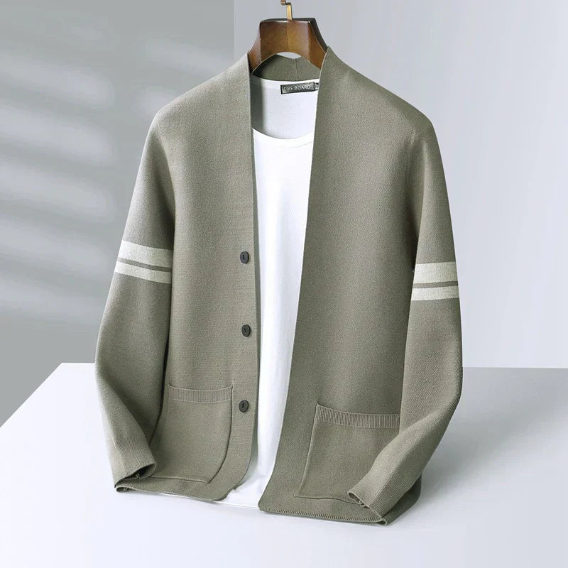 Men's Striped Cardigan | Button Up