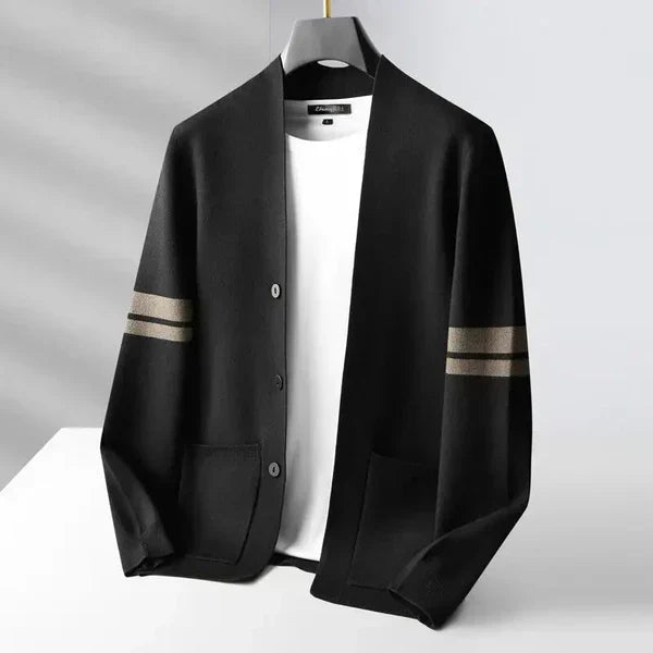 Men's Striped Cardigan | Button Up