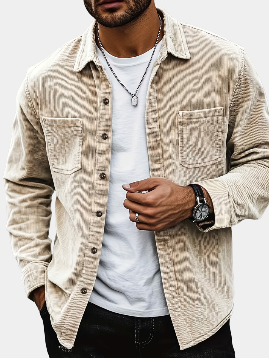 Men's Long Sleeve Shirt | Flap Pocket