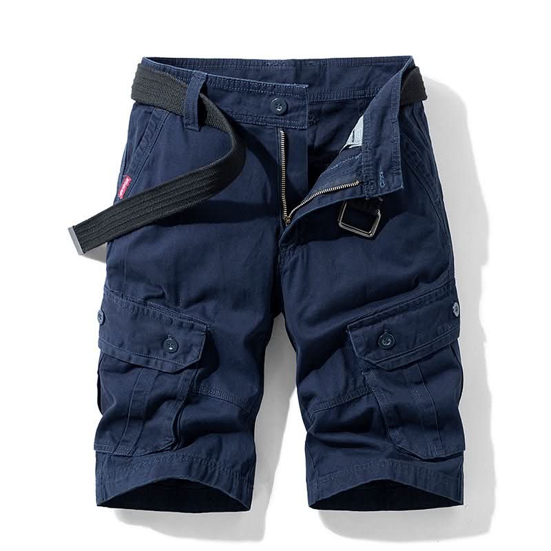 Men's Cargo Button-Pocket Shorts | Zip Fly with Belt