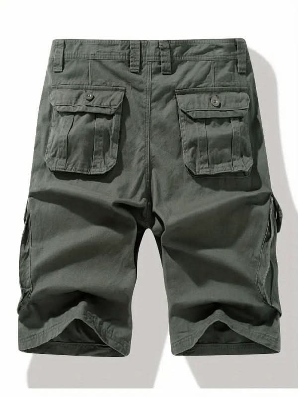 Men's Cargo Button-Pocket Shorts | Zip Fly with Belt