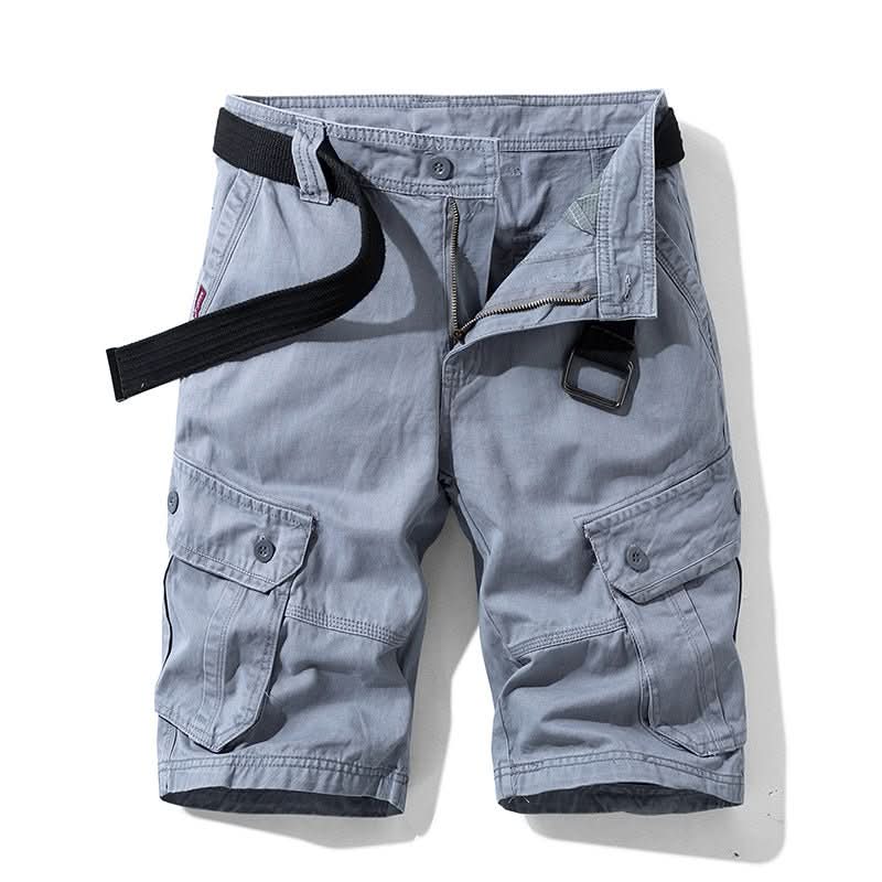 Men's Cargo Button-Pocket Shorts | Zip Fly with Belt