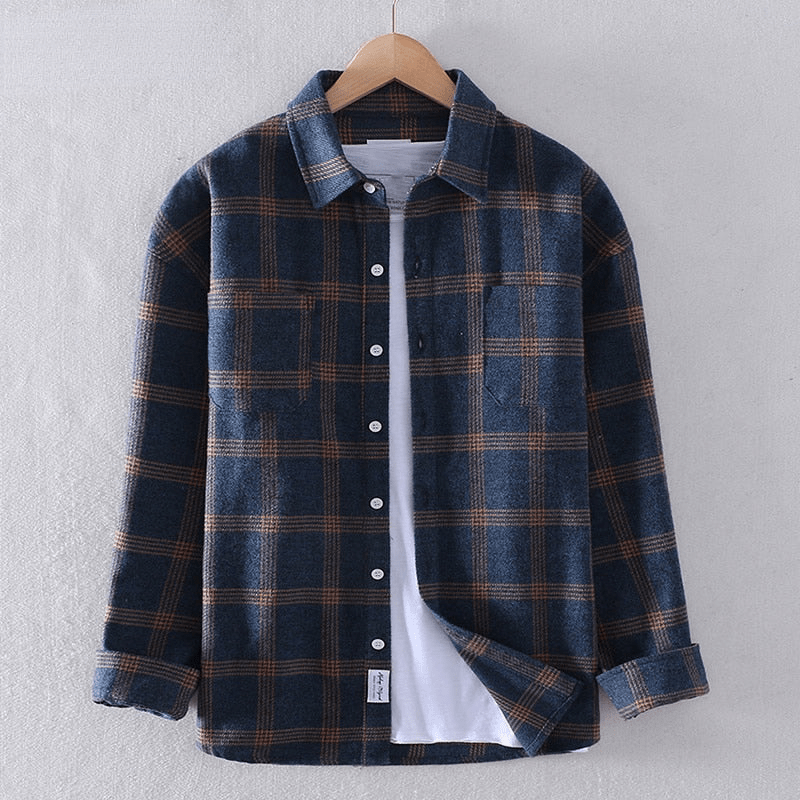 Men's Checked Flannel Shirt | Long Sleeve