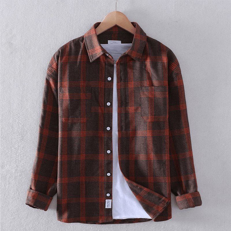 Men's Checked Flannel Shirt | Long Sleeve