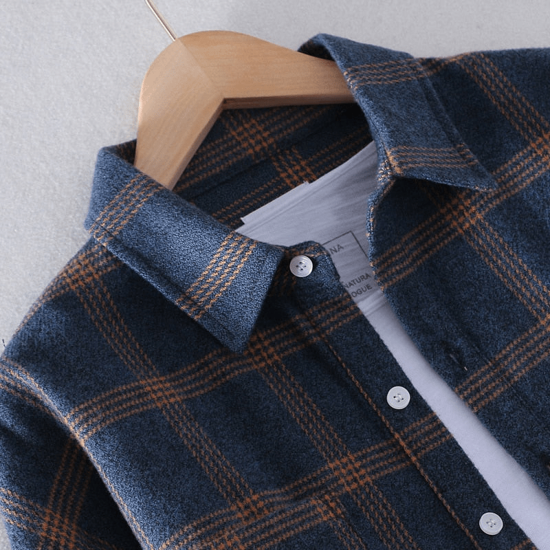 Men's Checked Flannel Shirt | Long Sleeve