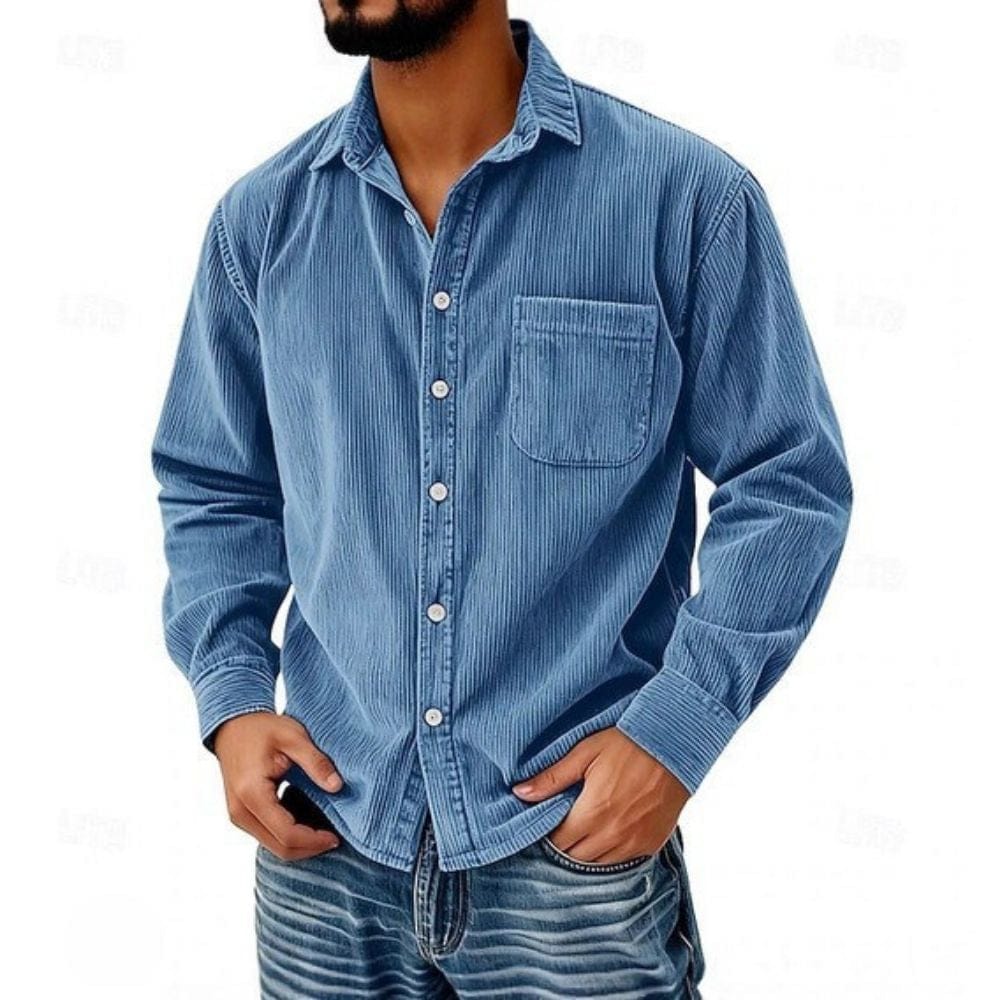 Men's Long Sleeve Shirt | Chest Pocket