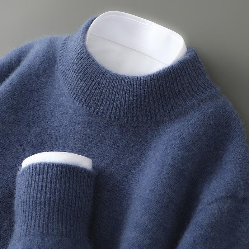 Men's Knitted Jumper | Mock Neck