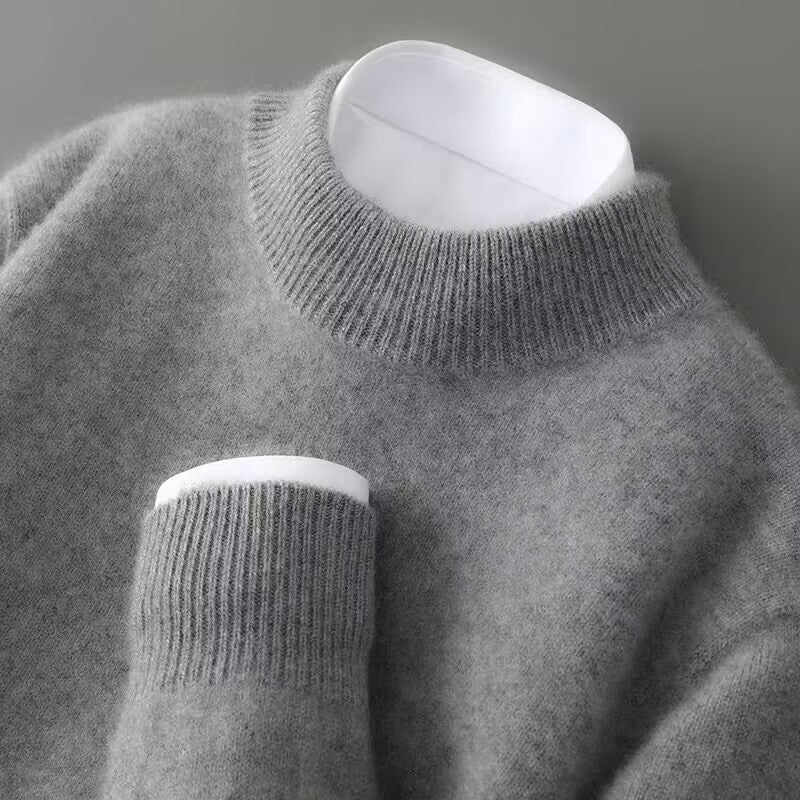 Men's Knitted Jumper | Mock Neck