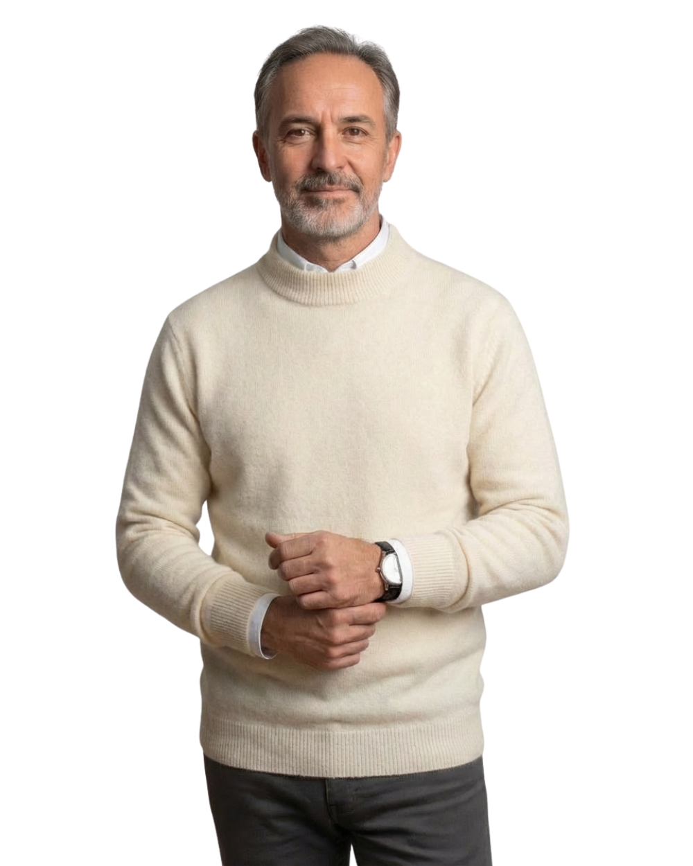 Men's Knitted Jumper | Mock Neck