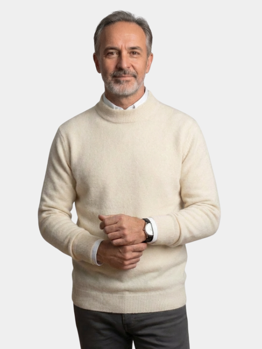 Men's Knitted Jumper | Mock Neck