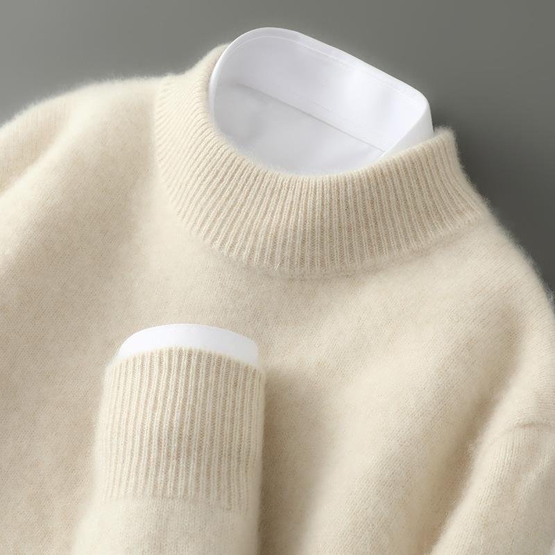 Men's Knitted Jumper | Mock Neck