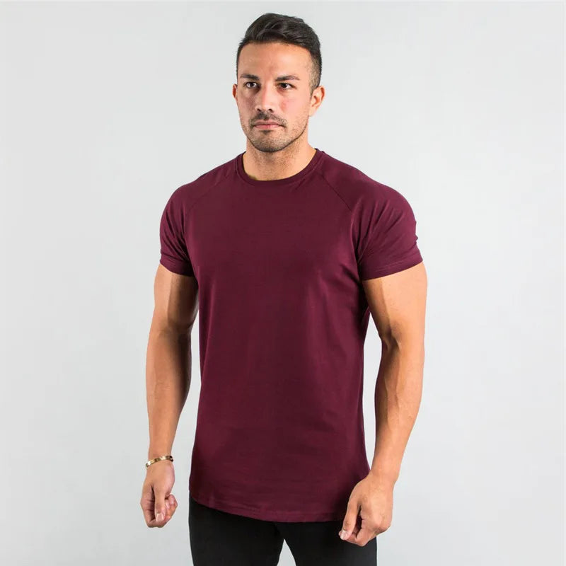 Men's Crew Neck Slim-Fit T-Shirt | Curved Hem