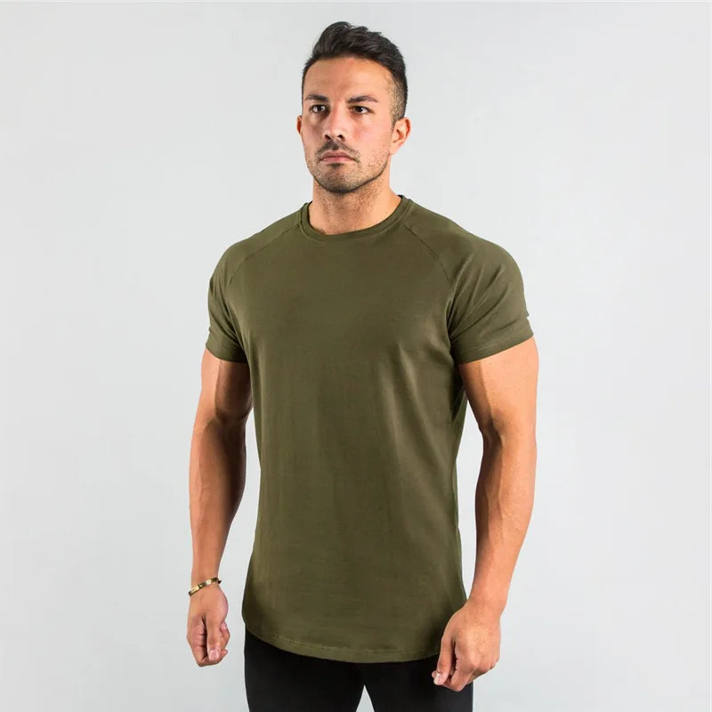 Men's Crew Neck Slim-Fit T-Shirt | Curved Hem