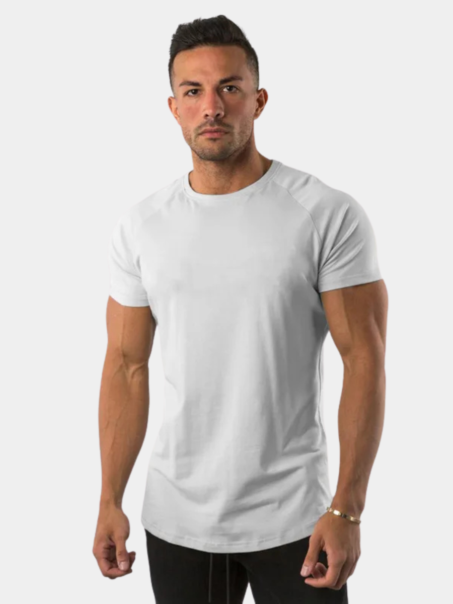Men's Crew Neck Slim-Fit T-Shirt | Curved Hem