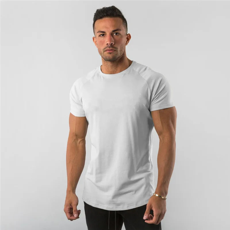Men's Crew Neck Slim-Fit T-Shirt | Curved Hem