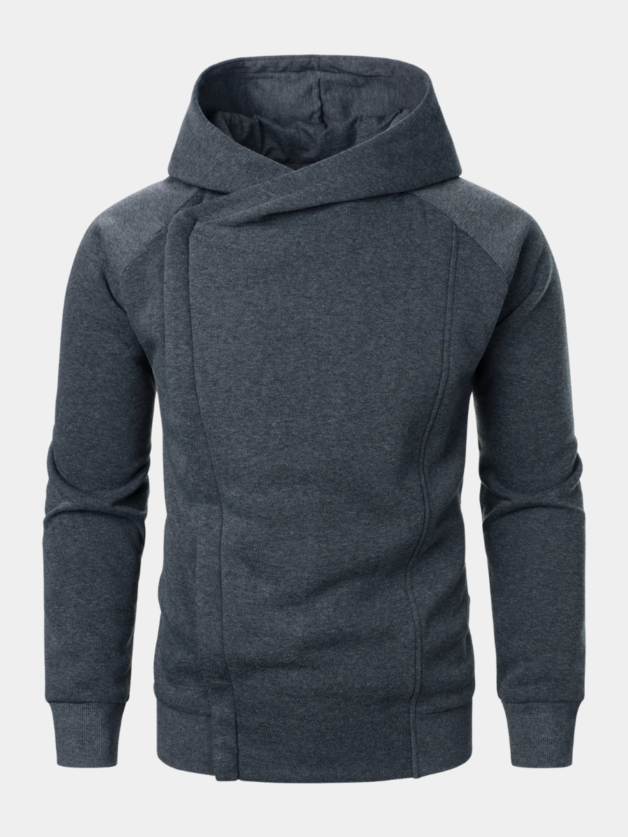 Men's Asymmetric Zip Hoodie | Hooded