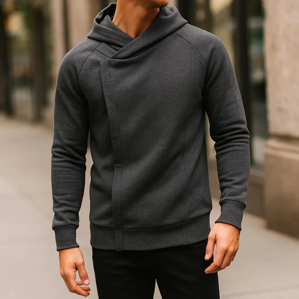 Men's Asymmetric Zip Hoodie | Hooded
