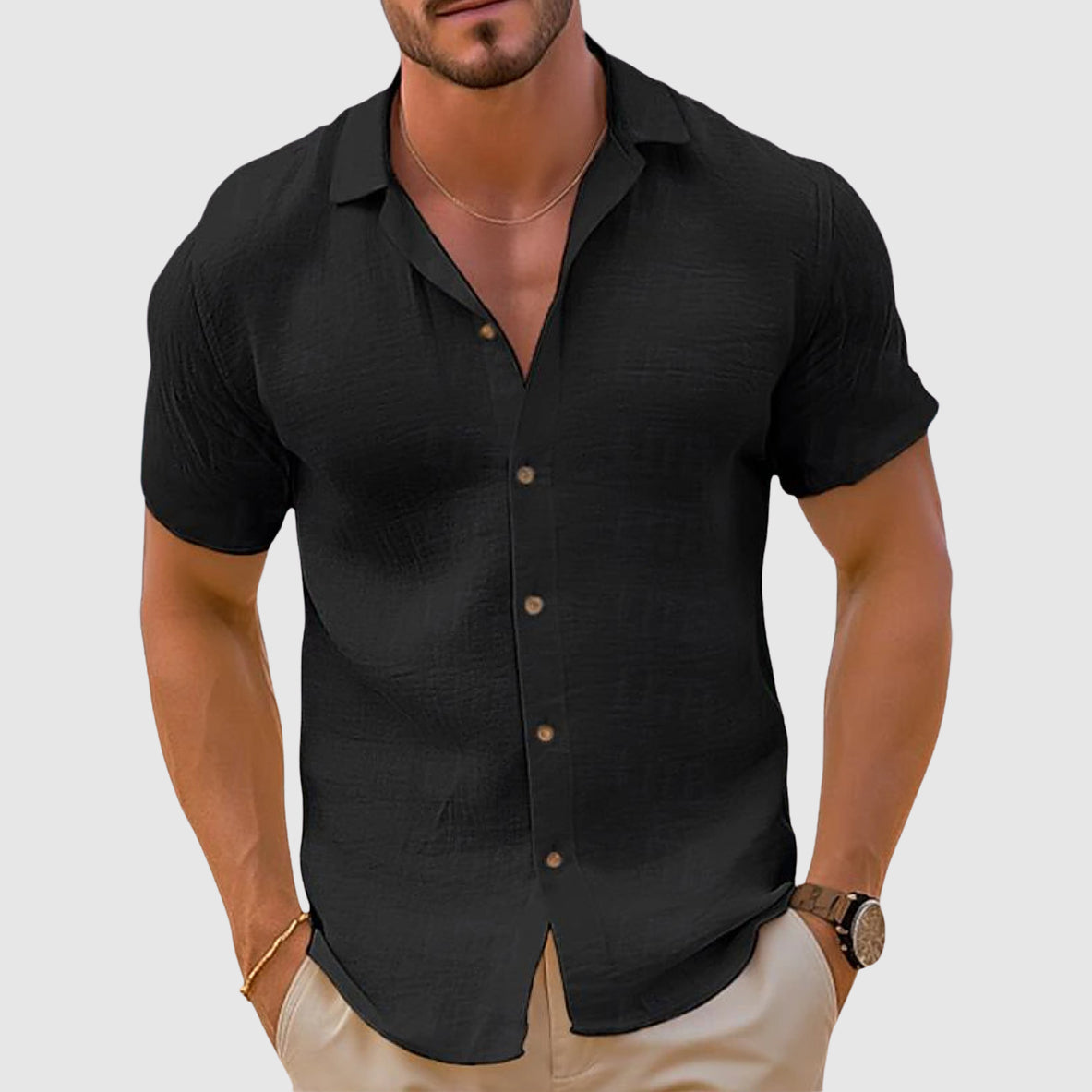 Men's Camp Collar Shirt | Button Front