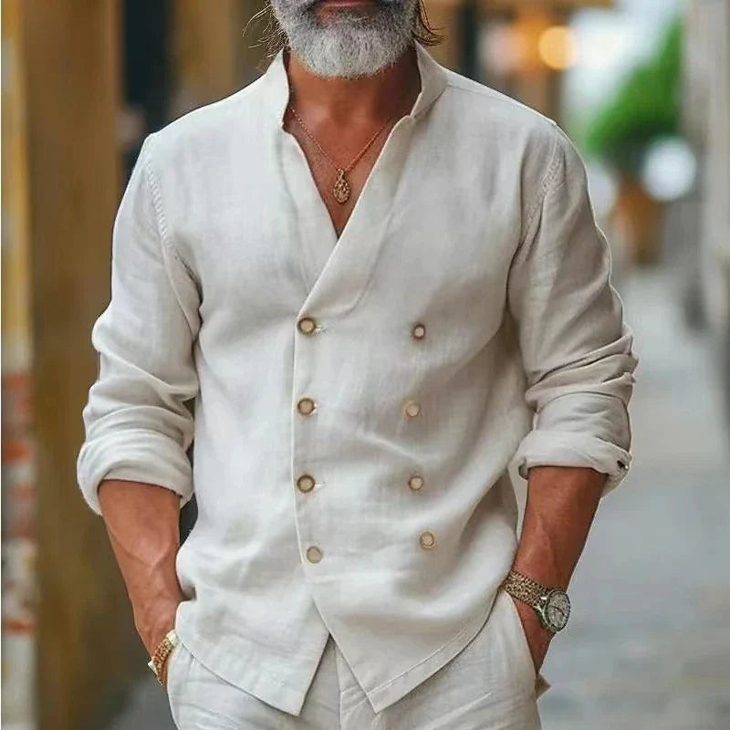 Men's Long Sleeve Shirt | Double Breasted