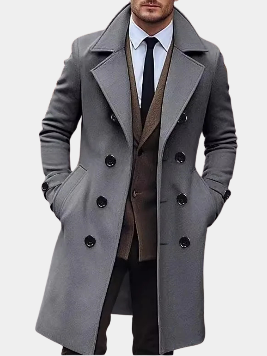 Men's Pea Coat | Flap Pockets