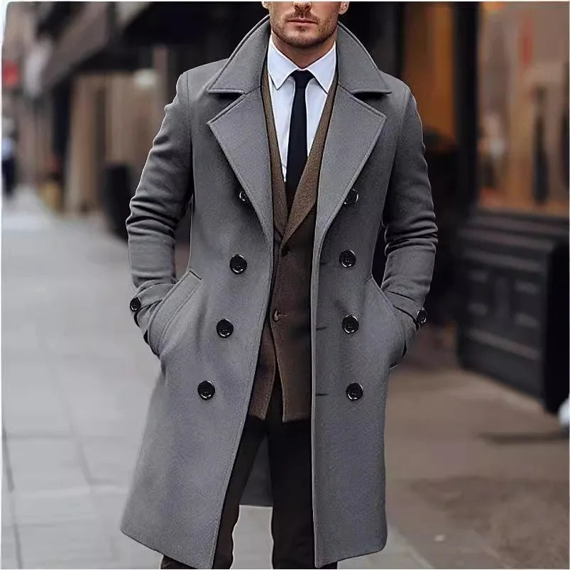 Men's Pea Coat | Flap Pockets