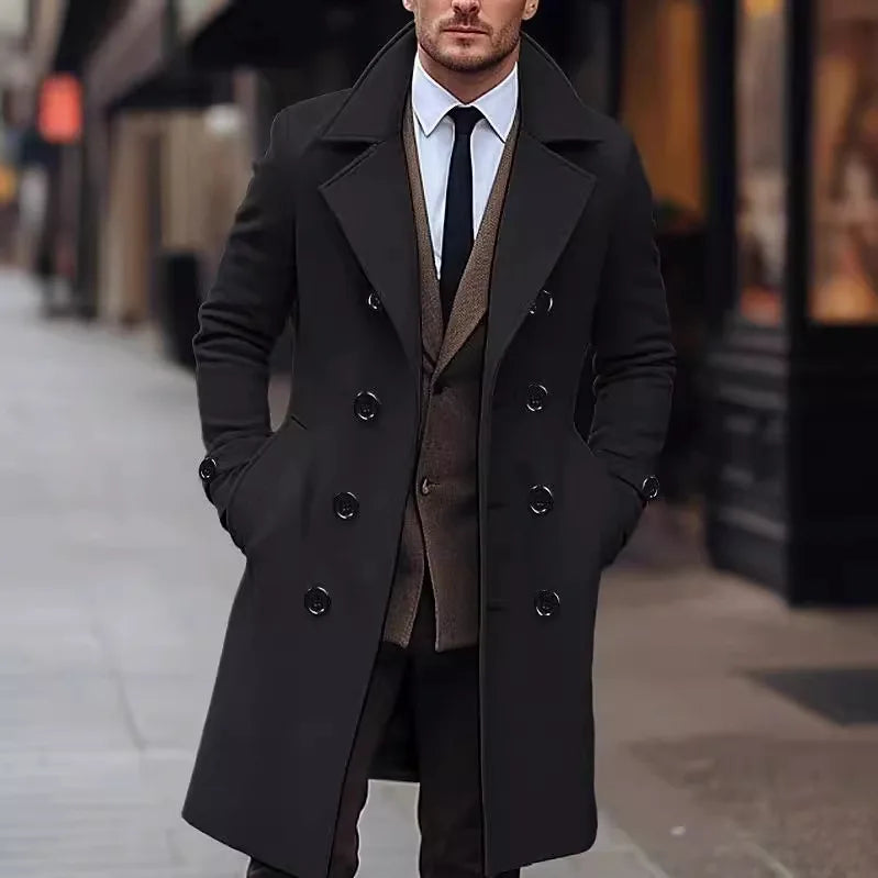 Men's Pea Coat | Flap Pockets