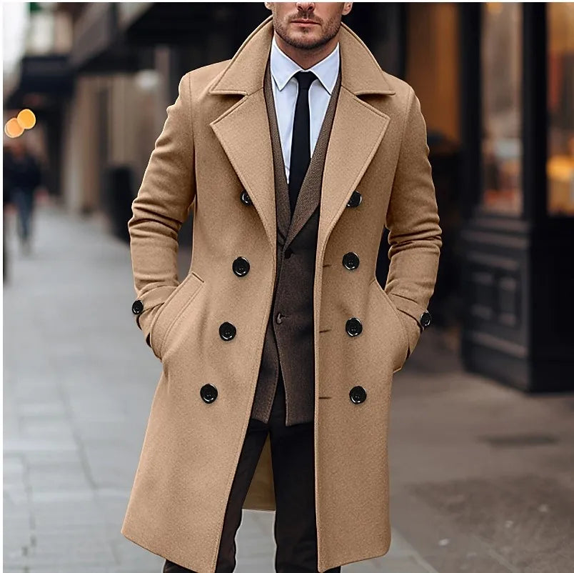 Men's Pea Coat | Flap Pockets