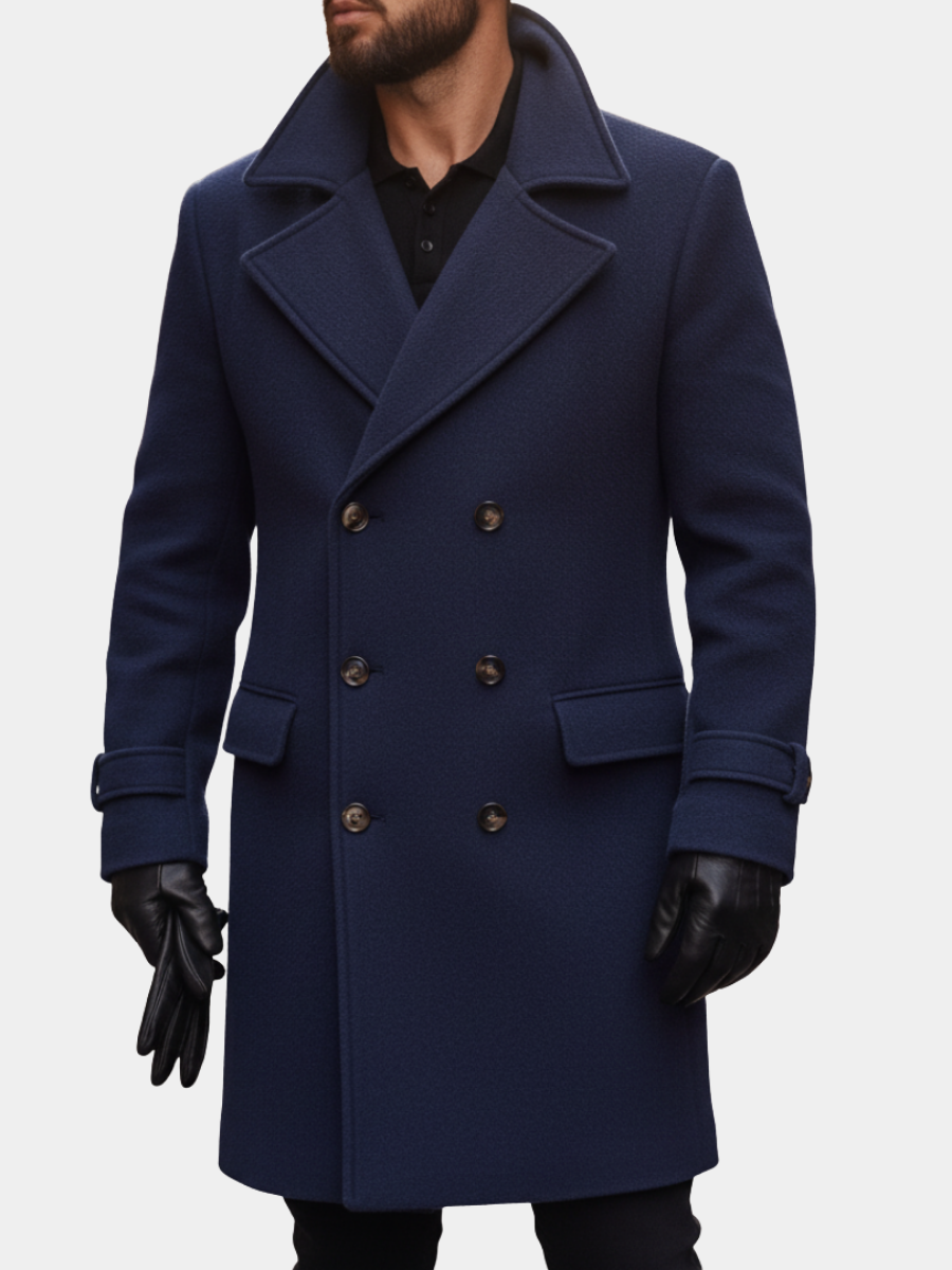 Men's Pea Coat | Notch Lapel