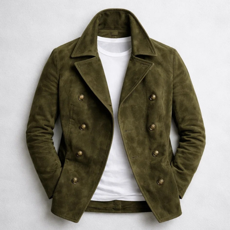 Men's Pea Coat | Notch Collar